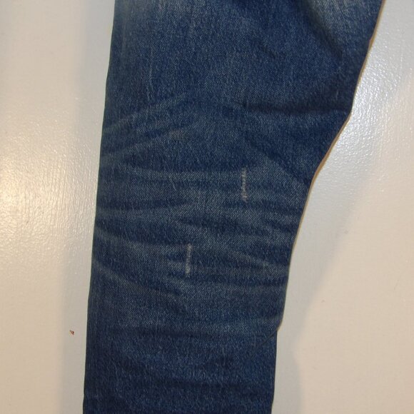 Zara Destructed Midrise Blue Jeans Sz 4 - Picture 10 of 11
